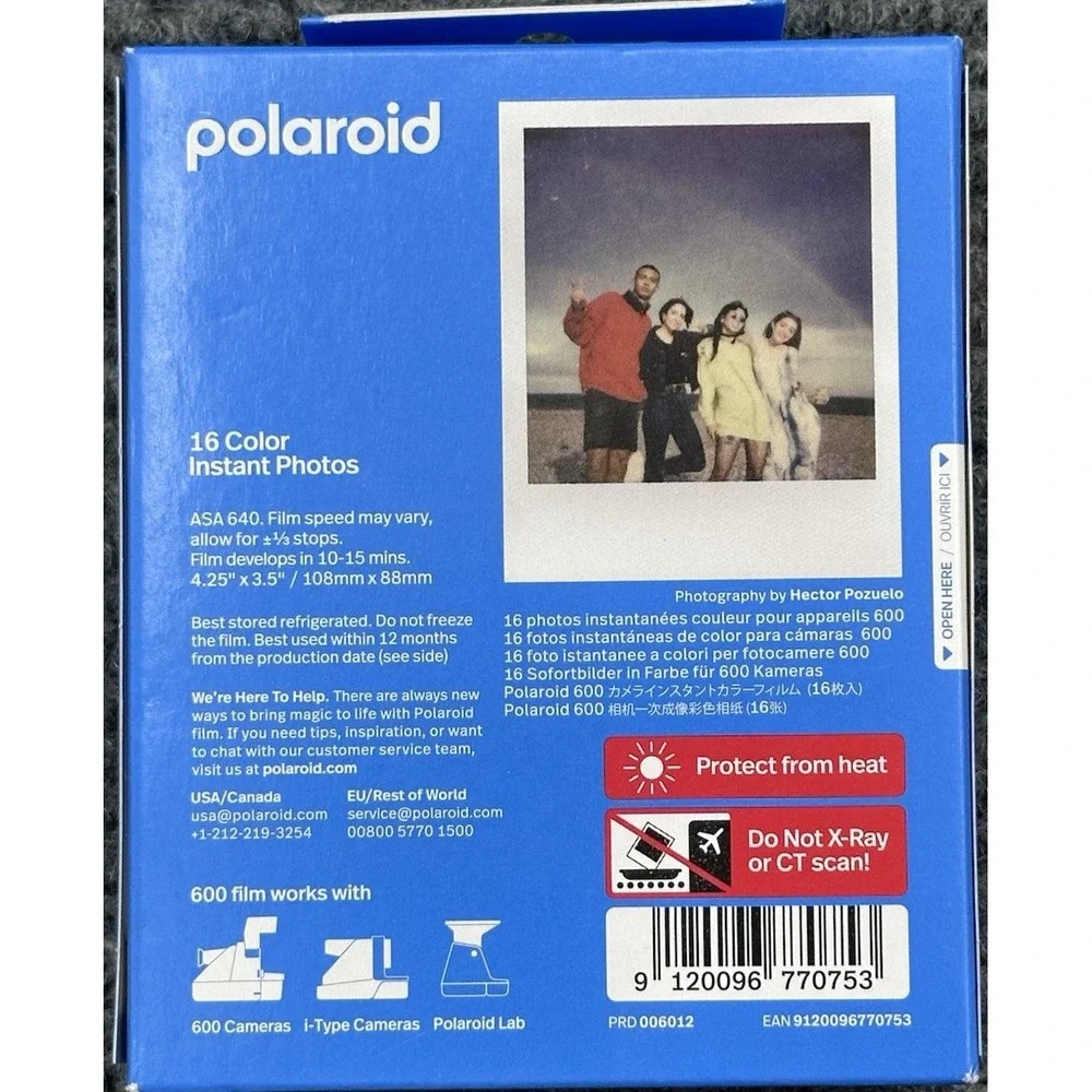 Polaroid Color 600 Film is a new sealed instant camera film 16 Instant Photos
